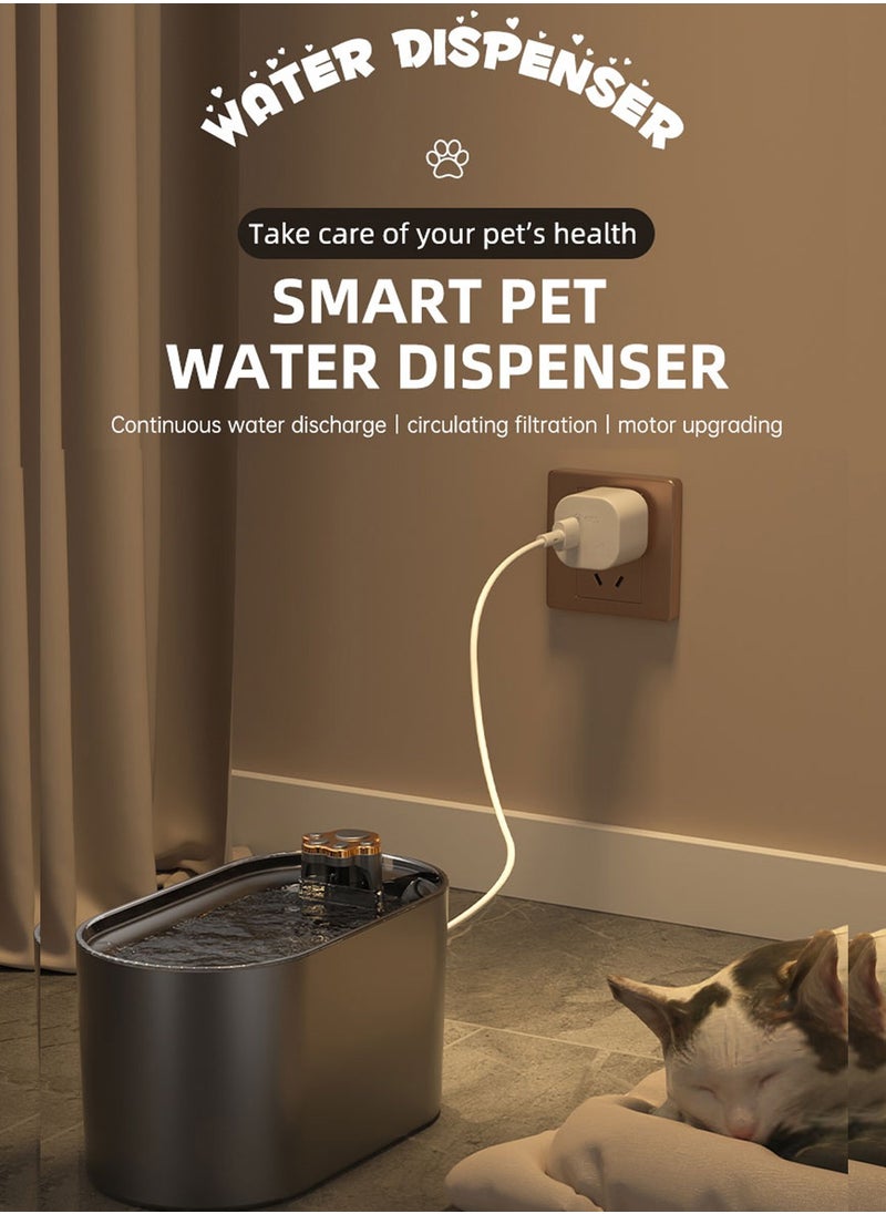 3L Automatic Pet Drinking Fountain with Multi-Filtration - Large Capacity Quiet Operation & Clear Water Window