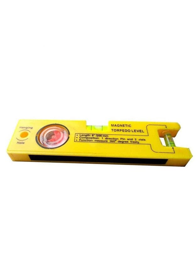 RABADIYA CREATION 8 inch Magnetic Torpedo Level with 1 Direction Pin 2 Vials and 360 Degree View  - Image 2