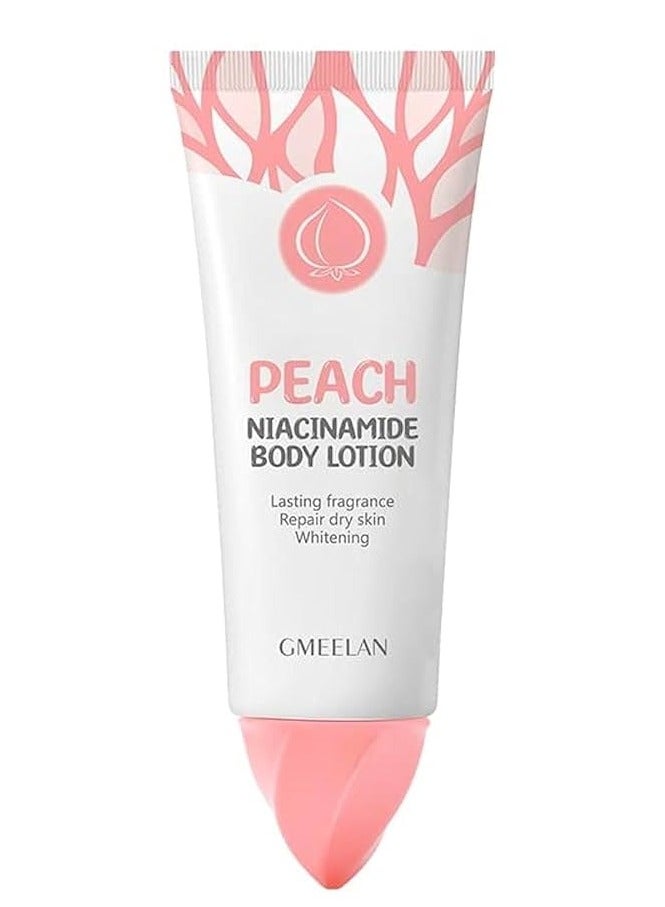 Gmeelan Peach Niacinamide Body Lotion Whitening Skincare Moisturizing Fragrance Cream 100g