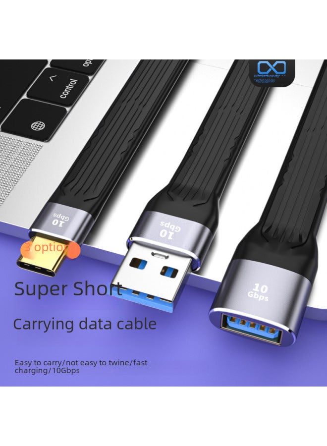 Double-headed Type-c Pd Fast Charging Usb3.1 High-speed Hard Drive 40g Cropped Usb4 100w Lightning 3-Color:C Revolution C Male Cord 10GB - Image 3