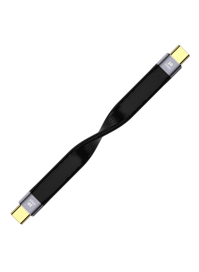 Double-headed Type-c Pd Fast Charging Usb3.1 High-speed Hard Drive 40g Cropped Usb4 100w Lightning 3-Color:C Revolution C Male Cord 10GB - Image 1