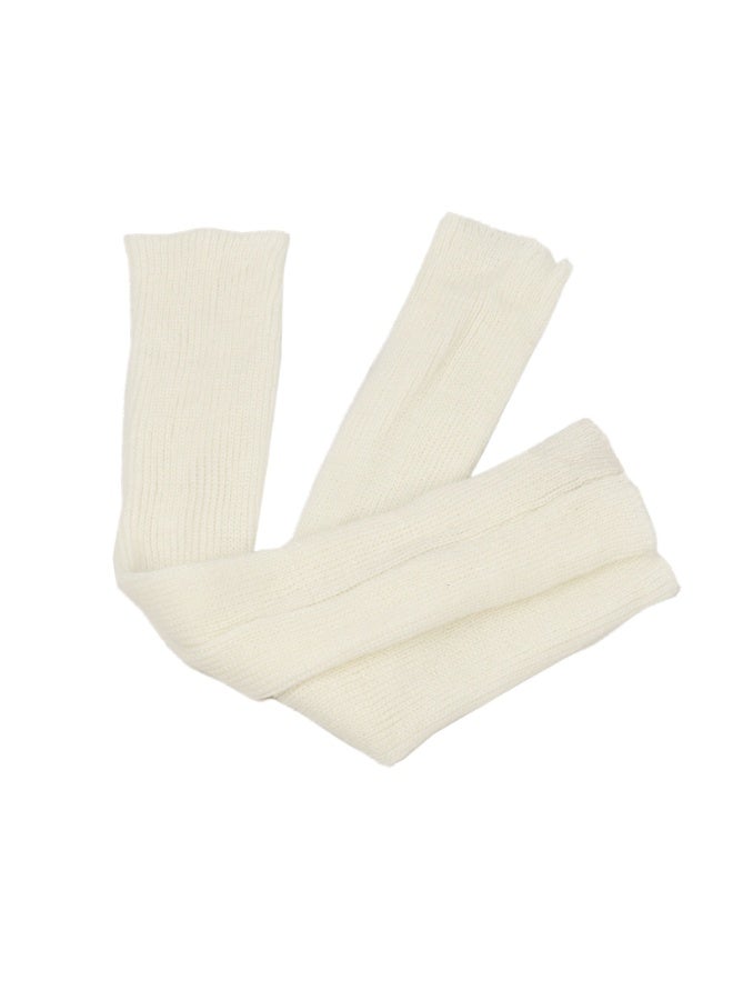 Women Girls Knit Cashmere Blend Gloves Long Arm Warmers Elbow Warmers Fingerless Mittens with Thumb Hole - Image 5