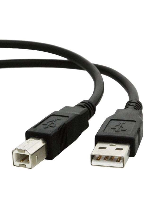 كابل USB 2.0 للطابعة المتوافقة مع USB باللون الأسود