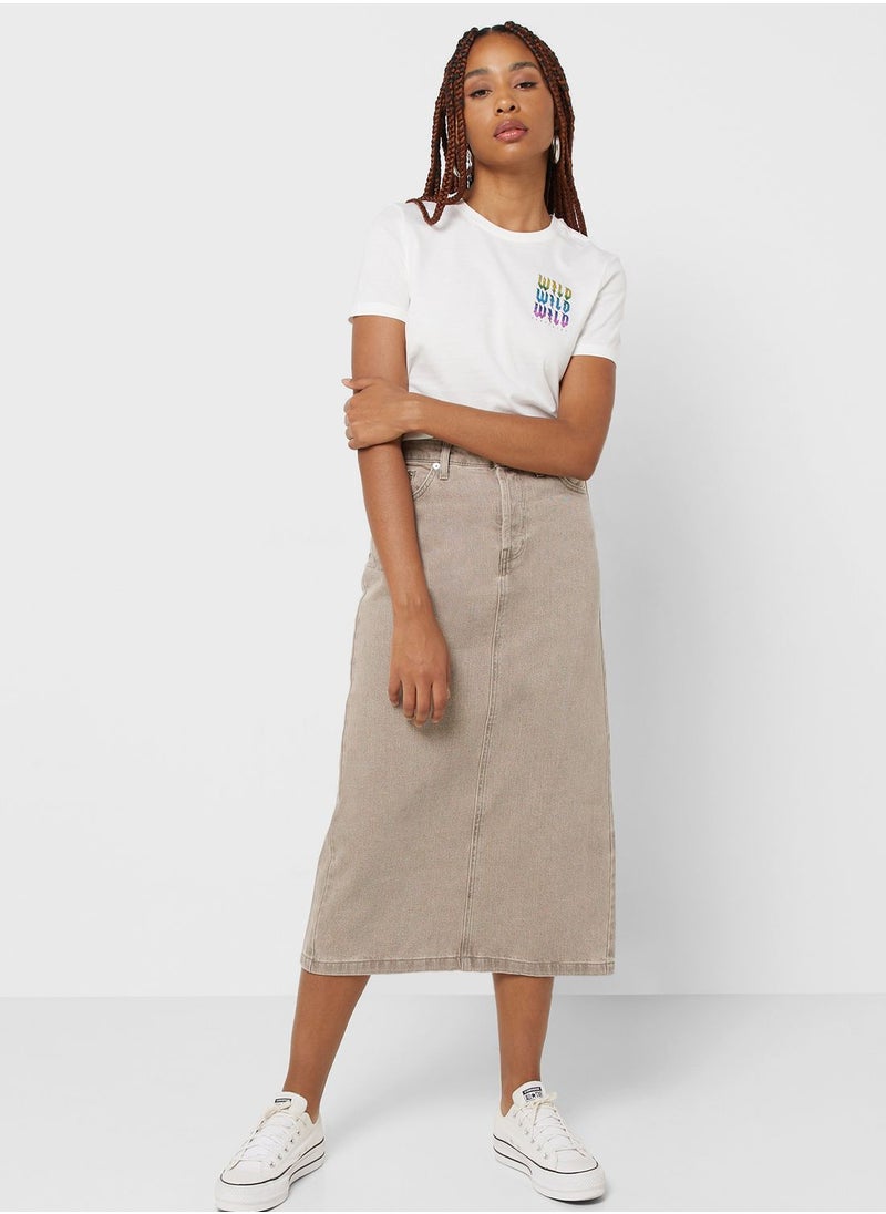 ONLY - Graphic Crew Neck T-Shirt - Image 1