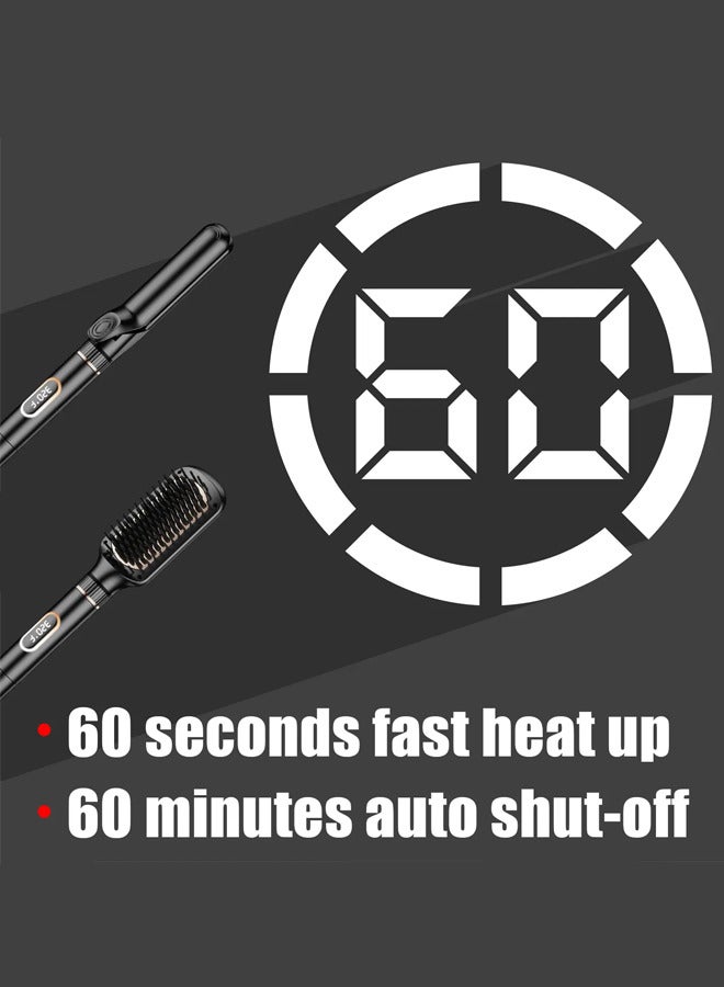 sokany 2-in-1 Hair Dryer Brush & Hair Straightener & Blow Dryer Brush | 950F Fast Drying, Salon-Quality Smoothing for Thick & Curly Hair,SK-15044,Black - Image 2