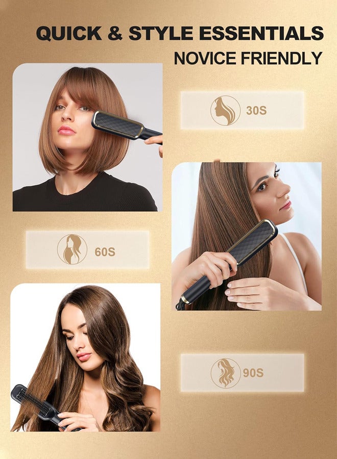 sokany 2-in-1 Hair Dryer Brush & Hair Straightener & Blow Dryer Brush | 950F Fast Drying, Salon-Quality Smoothing for Thick & Curly Hair,SK-15044,Black - Image 4