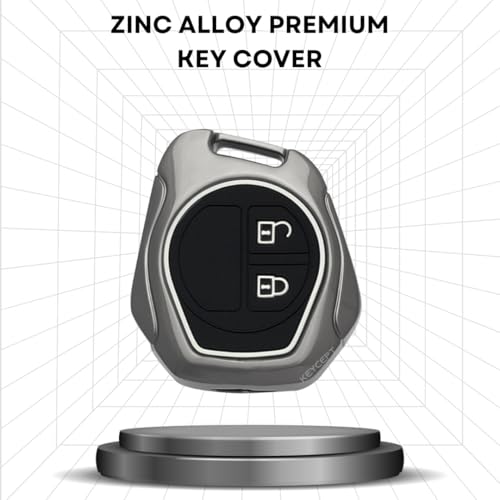 KEYCEPT Metal Key Cover for Suzuki Swift, Dzire, Ertiga, Baleno, Grand Vitara, Celerio, WagonR, Brezza, Scross, Fronx, Jimny, Ignis 2 Button Remote Key Cover with Keychain (Long Keychain) - Image 3