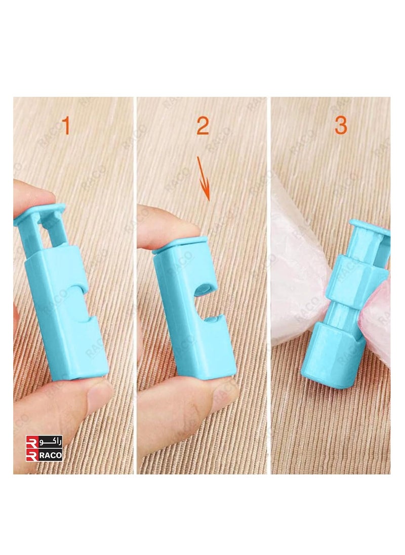 RACO - Sealing Clips for Bags, Freezer Bag Closures, Freezer Bag Closure, Sealing Clips for Bags, Bags Seal for Home, Kitchen, Office Blue Pack of 10 - Image 1