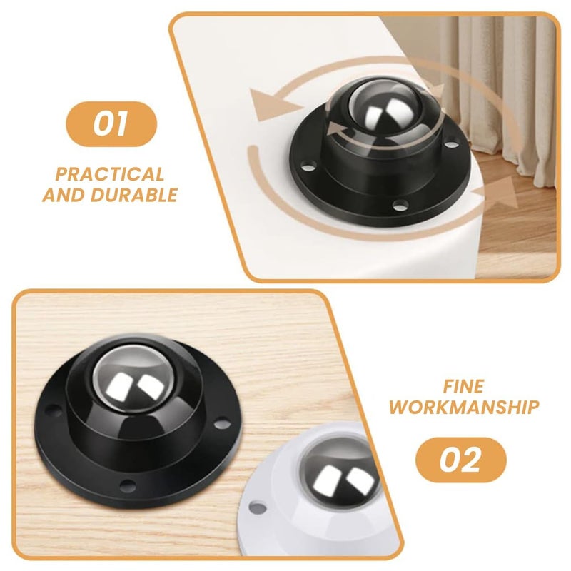 4pcs Caster Wheel Self Adhesive Caster Wheel 360 Swivel Wheels for Furniture Small Appliance DIY Modification Moving Table Heavy Duty Caster Wheels 200Kg Loading Capacity Black  - Image 4