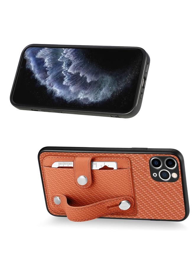 اس-توب جراب لهاتف iPhone 11 Pro مزود بسوار معصم ومسند ومحفظة بطاقات وغطاء خلفي وحافظة هاتف مع سكين أداة - Image 2