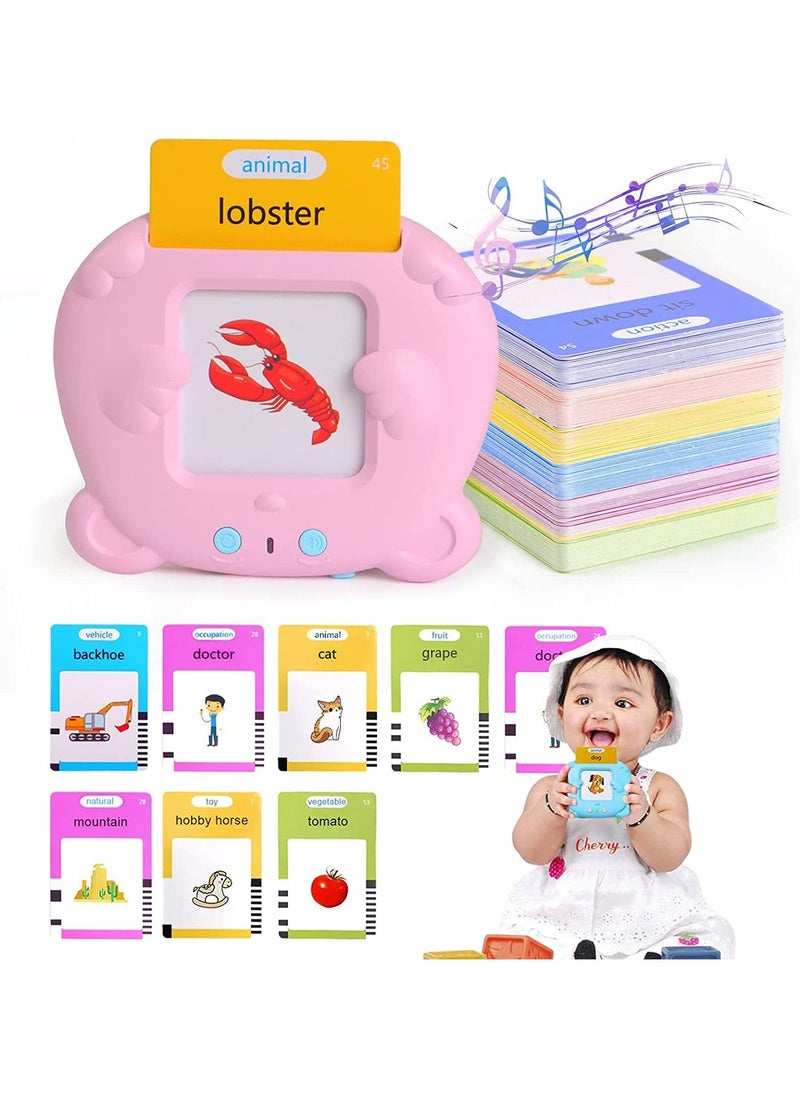 LIMOS Electronic Book Reading Machine Early Learning Card Childhood Education Audio Arabic English( Pink)  - Image 1