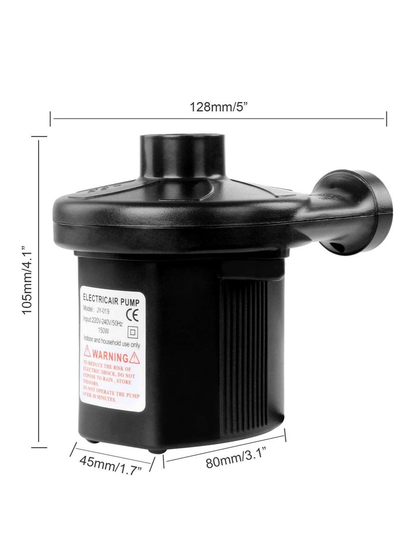 Rock Pow Electric Air Pump DC12V-AC230V Electric Pump with 3 Attachments, Automatic Pum - Image 2