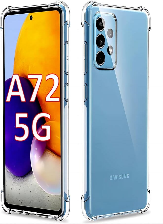 USTIYA - USTIYA for Samsung Galaxy A72 Case Clear TPU Four Corners Cover Transparent Soft funda - Image 1