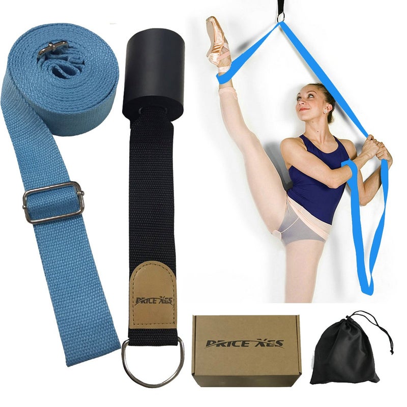 Price Xes Leg Stretch Band - to Improve Leg Stretching - Easy Install on Door - Perfect Home Equipment for Ballet, Dance and Gymnastic Exercise Flexibility Stretching Strap Foot Stretcher Bands (Light Blue) - Image 2