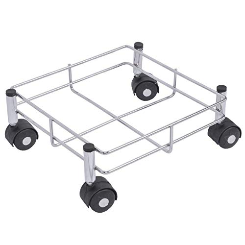Plantex Stainless Steel Square Dabba Trolley/Kitchen Storage Organizer with Wheels/Oil Container Stand for Easy Movement - Image 1