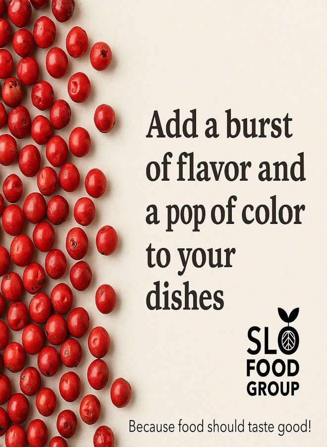 Slofoodgroup حبوب الفلفل الوردي الكاملة من البرازيل من مجموعة Slofoodgroup - ثمار الفلفل الوردي المجففة، توابل فاخرة للاستخدام في الطهي، السلطات، الصلصات، والحلويات (8 أونصة) - Image 4