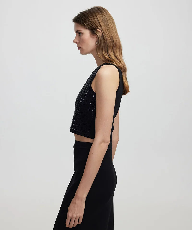 Ipekyol  Knit Top With Rhinestones for Women | Best Price UAE