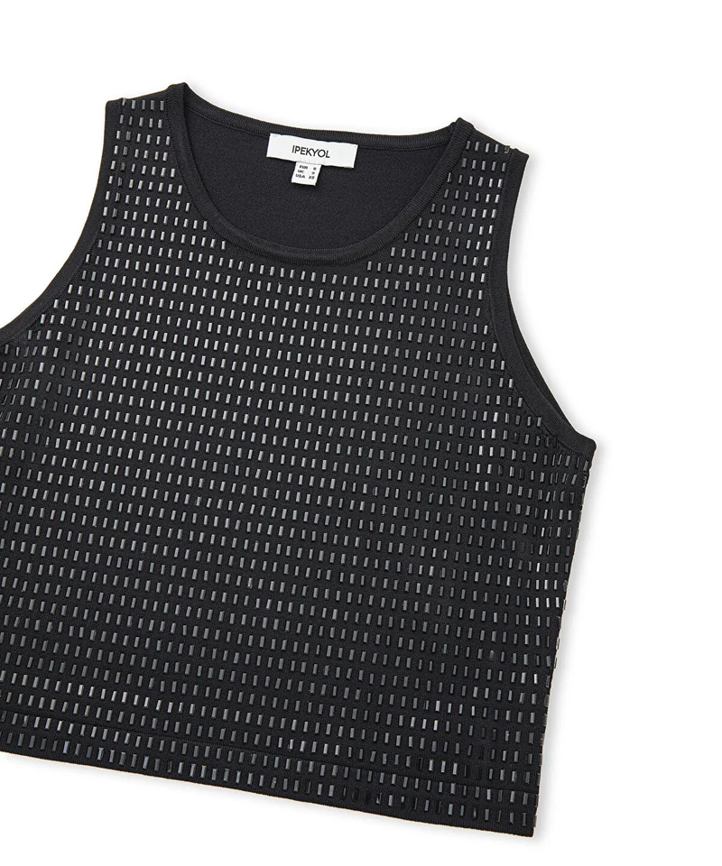 Ipekyol  Knit Top With Rhinestones for Women | Best Price UAE