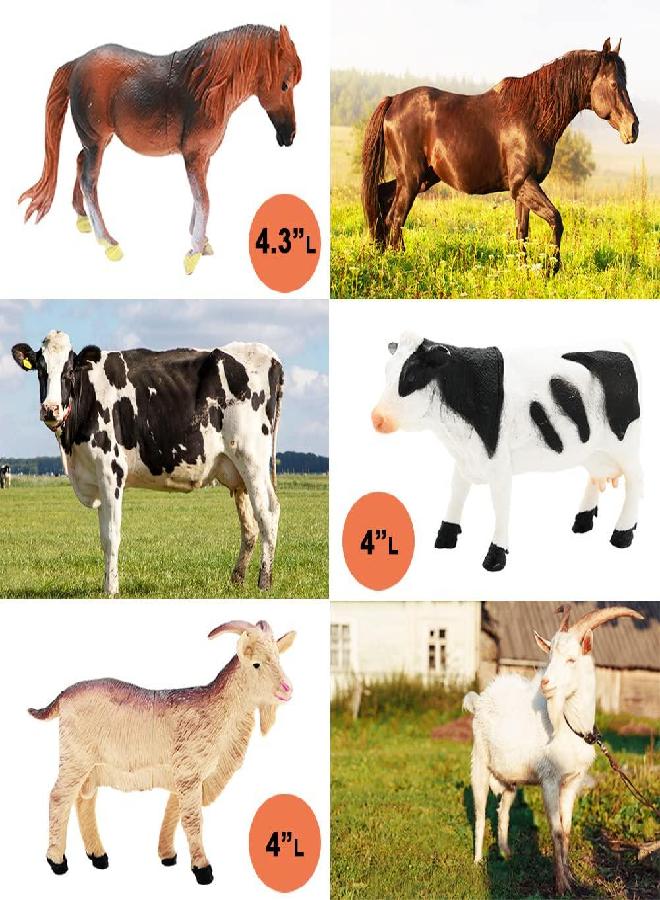 Kimicare 3 Pack Farm Toy Tractor with 40pcs Plastic Farm Animals Figurines and Fence Farm Playset, Farm Figures Farmer Vehicle Toy Truck with Trailer for 3-12 Years Old Kids Boys Girls Toddlers - Image 5