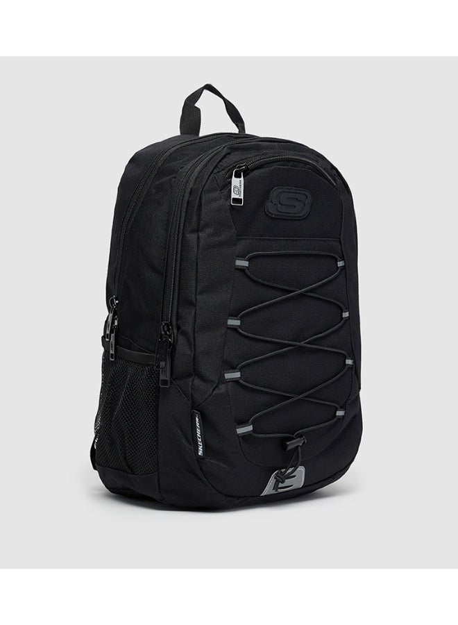 Skechers Unisex Black Multi-Compartment Backpack with Front Bungee Cord & Laptop Storage - Image 1