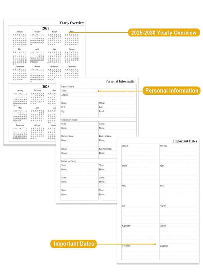 Tuun Fuplan 2026-2028 Monthly Planner, Three Years Calendar from January 2026 - December 2028 with Spiral Binding, Inner Pocket, Elastic Closure, 36 Month Planner for Home | School | Office, 8.5" x 11", Crushed - Image 5