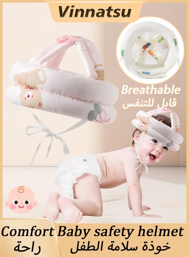 Vinnatsu Baby Infant Head Helmet Anti-collision Kids Baby Helmet Children Safety Helmet for Indoor and Outdoor use Head Cushion Protection Hat Cotton Adjustable Suitable For Learning To Crawl And Walk - Image 1