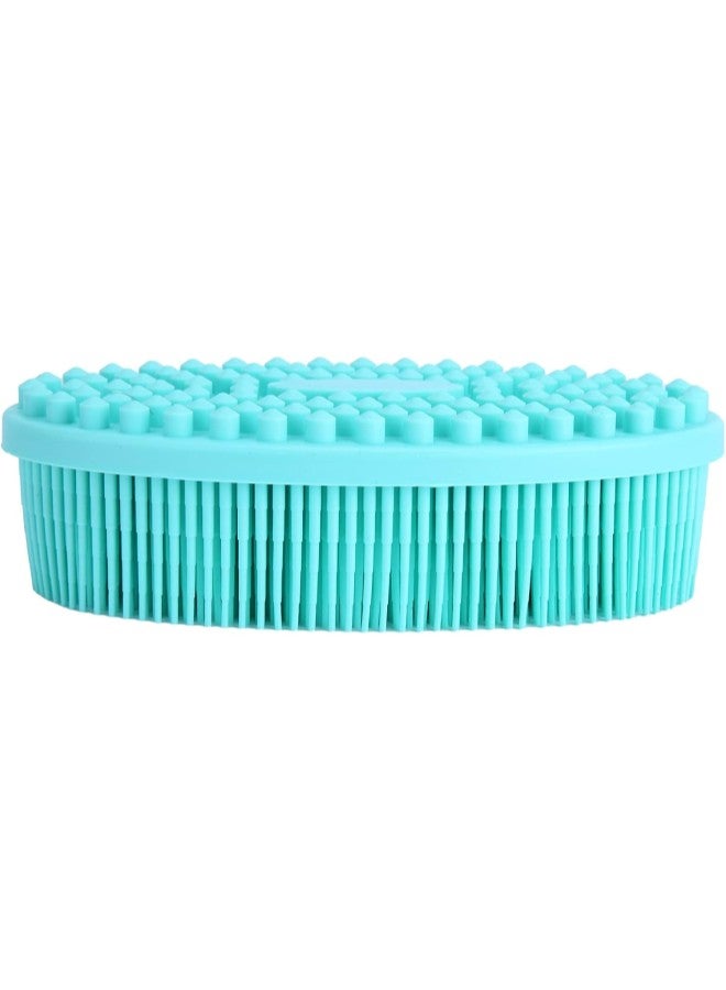 klarako Silicone Shower Brush Multifunctional Massage Brush Baby Tactile Training Tool for Home(Green) - Image 4