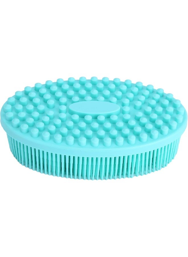 klarako Silicone Shower Brush Multifunctional Massage Brush Baby Tactile Training Tool for Home(Green) - Image 2