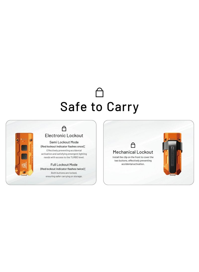 Nitecore Keychain Light TIP3 - Orange - Image 5