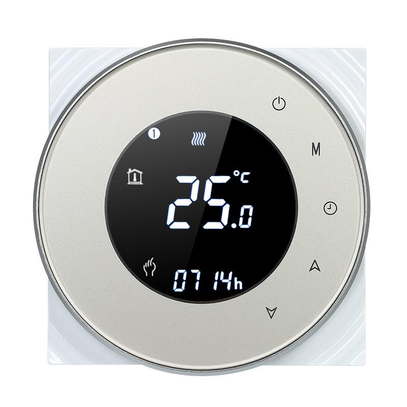 Programmable Gas Boiler Heating Thermostat Dry Contact Temperature Controller Touchscreen LCD with Backlight Voice Control Compatible with Echo/Google Home/IFTTT - Image 2