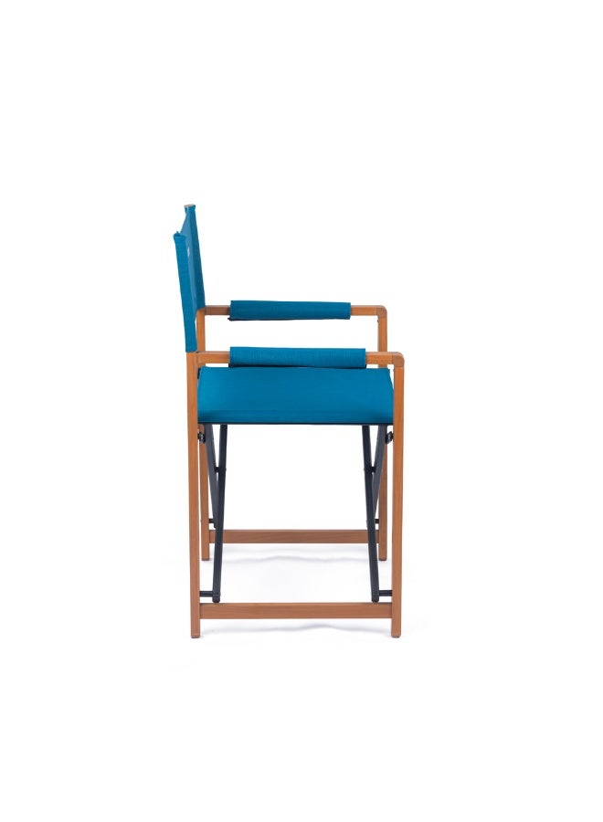 واندر كرسي تخييم أزرق قابل للطي مع مساند ذراع - 120 كجم - Image 4