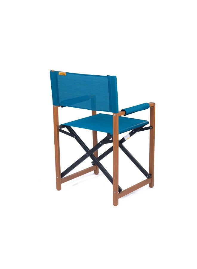 واندر كرسي تخييم أزرق قابل للطي مع مساند ذراع - 120 كجم - Image 5