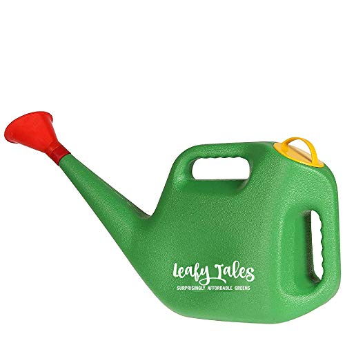 Leafy Tales 5 Litre Plastic Watering Can for Plants - Ergonomic Garden Water Can with Detachable Sprinkler - Lightweight & Durable Green Water Shower for Indoor Houseplants, Balcony & Outdoor Garden - Image 1