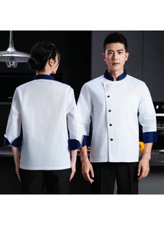 NIBEMINENT High-End Chef Overalls Summer Dining Hotel West Point Restaurant Kitchen Breathable Thin Chef Uniform  - Image 1