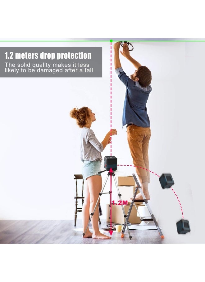 Generic Laser Level Green Rockseed Cross Laser Level Horizontal And Vertical Points Rotatable 360 Degree Self Levelling Laser Level With Manual/Self Leveling Mode Ip54 Anti Splash 1M Shockproof  - Image 4