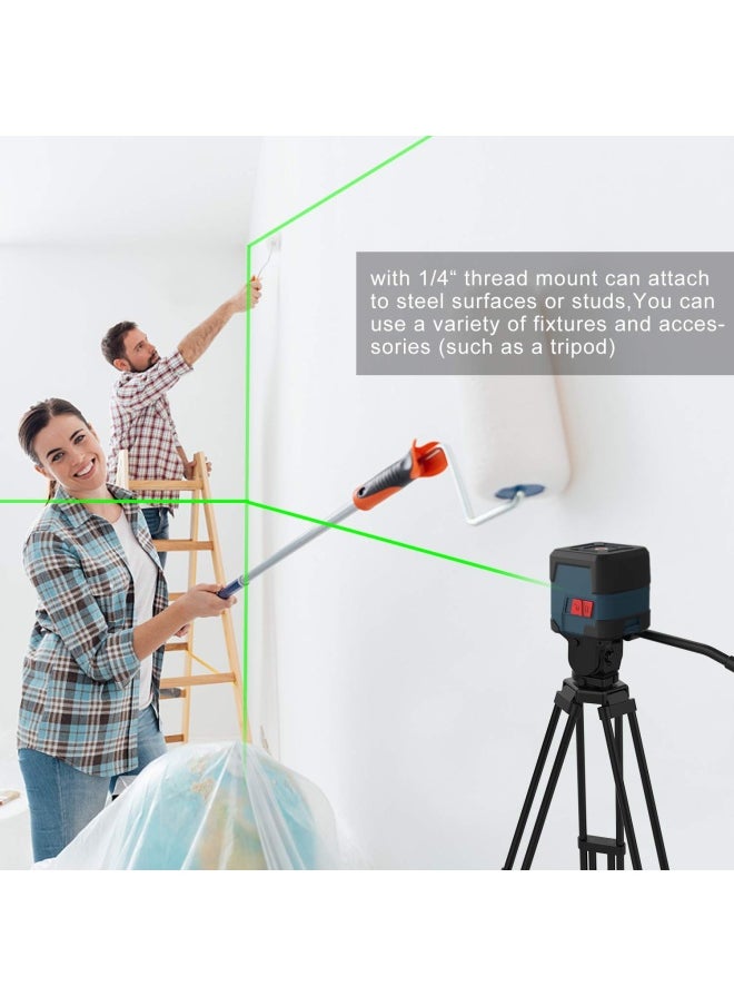 Generic Laser Level Green Rockseed Cross Laser Level Horizontal And Vertical Points Rotatable 360 Degree Self Levelling Laser Level With Manual/Self Leveling Mode Ip54 Anti Splash 1M Shockproof  - Image 5