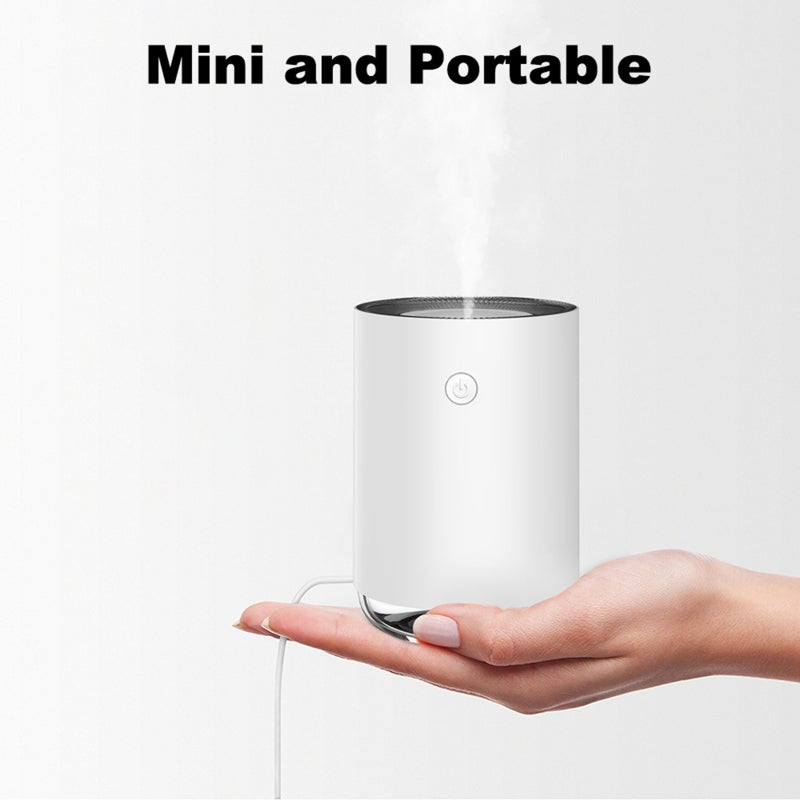 220ml Portable Humidifier Mini Cool Mist Humidifier with Night Light USB Personal Humidifier Auto Shut-Off Ultra-Quiet Suitable for Home Baby Bedroom Office Travel (White) - Image 2