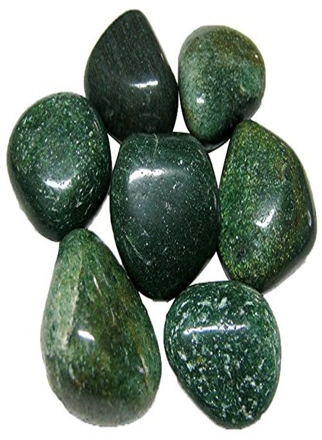 Prisha Glossy Home Decorative Mica Green Pebble Stone (Green, 1 kg)