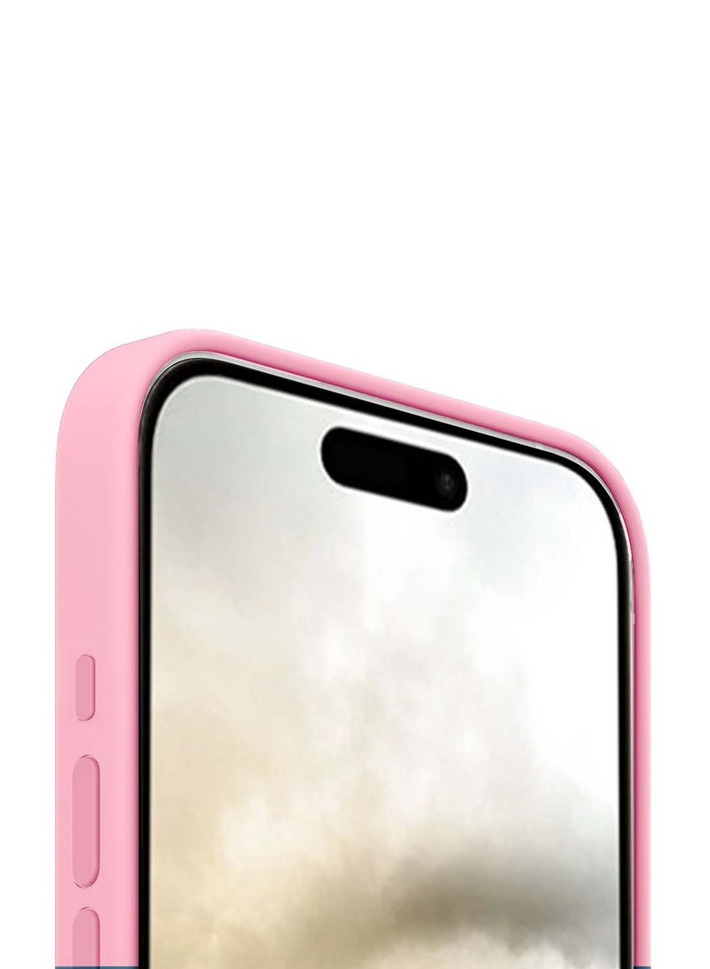 دبليو تيك غطاء الحماية سائل ناعم من السيليكون لآيفون ١٦ بلس ٢٠٢٤ من أبل - وردي ساخن - Image 4