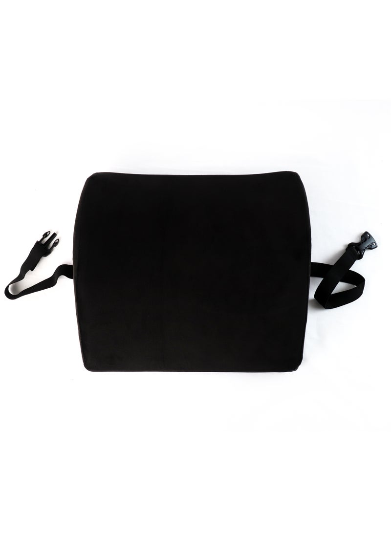 ماكس كمفورت مسند ظهر طبي من الميموري الامريكي للوقايه من آلم الجزء السفلي من الظهر, مريح جدا لمن يعانون من آلم في الفقرات القطنيه  , لون اسود - Image 1