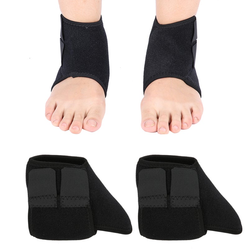 White Breathable Sweat-Absorbent Ankle Support Brace - Adjustable Straps Elastic Ankle Stabilizer for Running Ball Games Injury Recovery - Image 4