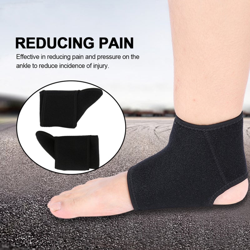 White Breathable Sweat-Absorbent Ankle Support Brace - Adjustable Straps Elastic Ankle Stabilizer for Running Ball Games Injury Recovery - Image 5