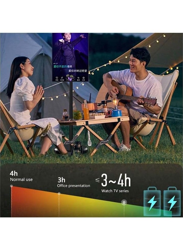 Generic - Portable Floor Screen with Adjustable Stand, 21.5 Inch LCD Touch Display, Includes 2 Screen Mounts - Image 1
