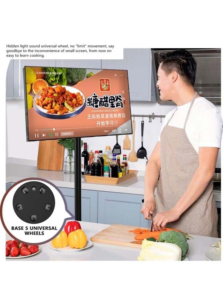 Generic - Portable Floor Screen with Adjustable Stand, 21.5 Inch LCD Touch Display, Includes 2 Screen Mounts - Image 1