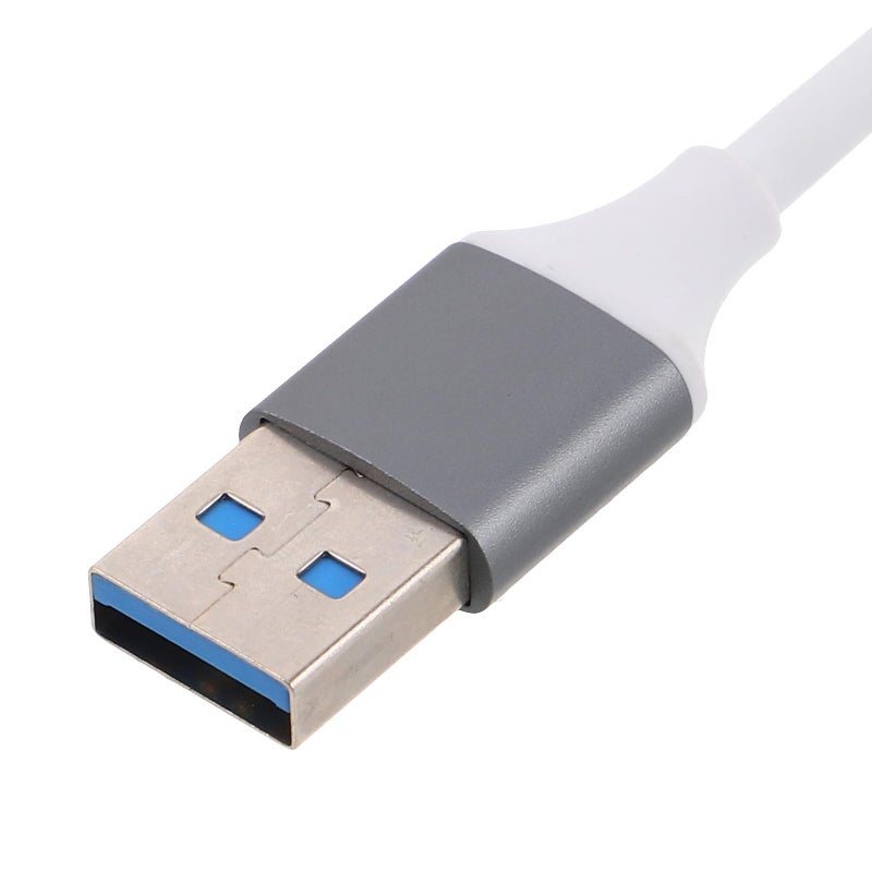 محور USB متعدد المنافذ للألعاب والسفر وسطح المكتب والكمبيوتر المحمول مع كبل رمادي غامق - Image 4