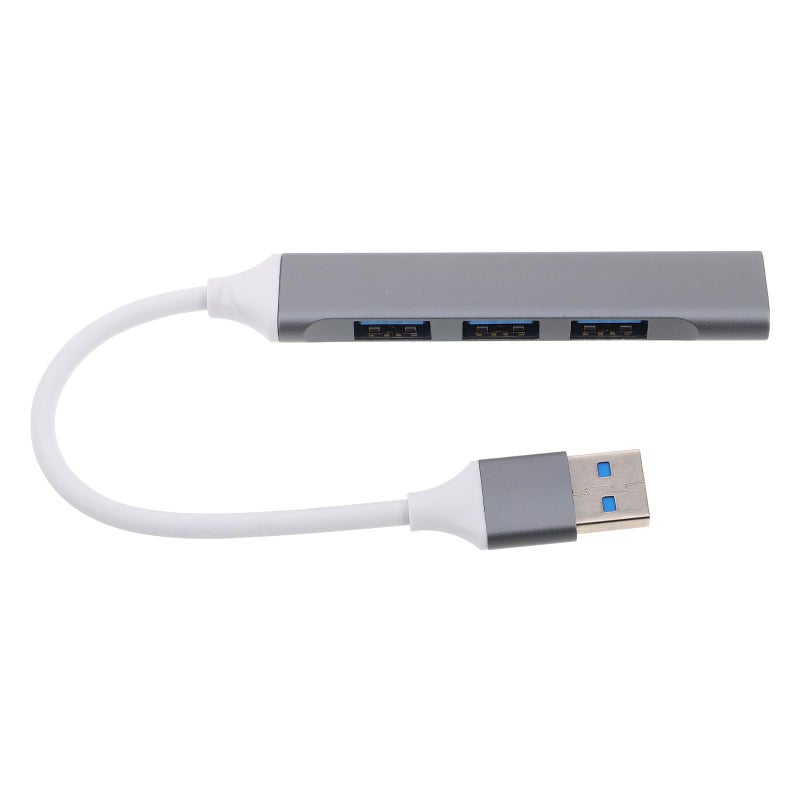 محور USB متعدد المنافذ للألعاب والسفر وسطح المكتب والكمبيوتر المحمول مع كبل رمادي غامق - Image 2