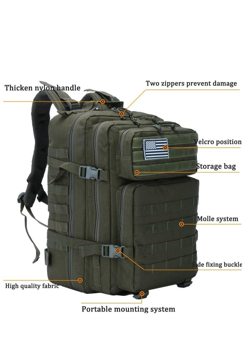 Generic 45L Military Tactical Backpack 3 Day Assault Survival Molle Pack Bug Out Bag Fishing Outdoor Mountaineering Hiking Camping Multi-Function Backpack Rucksack  - Image 2