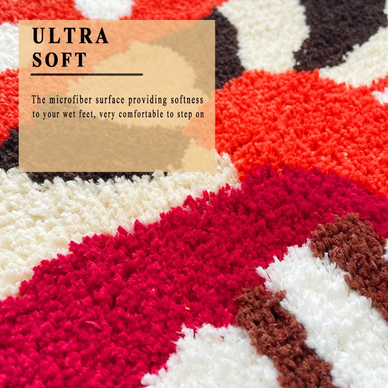 UKELER Kids Rugs Funny Cute Mushrooms Bath Mat Cartoon Rug for Kids Bedroom Non Slip Accent Shag Rug Ultra Soft Washable Bath Rug for Bathroom  Bedroom  Tub  Sink  Entry Way  28''?25'' - Image 4