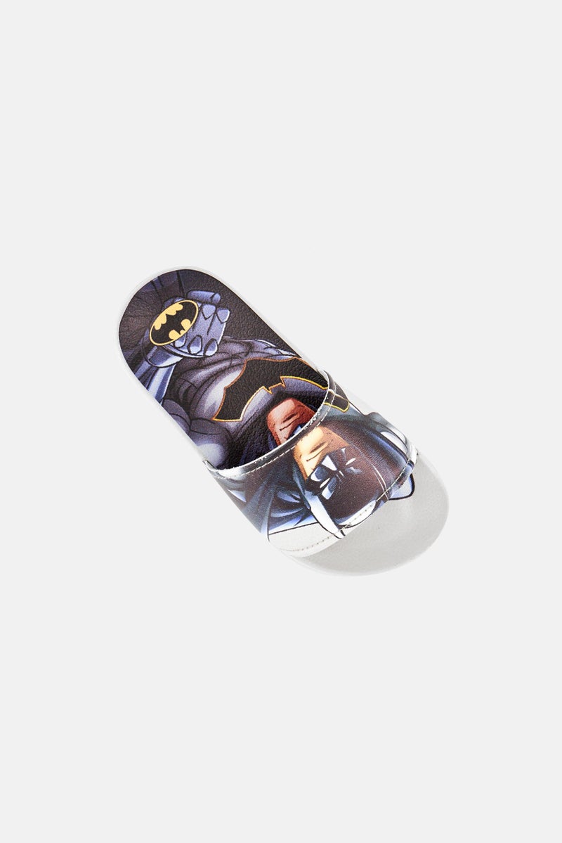 DC Comics Kids Boy Batman Slip On Slides, Multicolor - Image 3