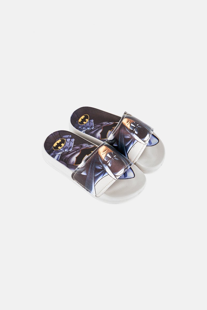 DC Comics Kids Boy Batman Slip On Slides, Multicolor - Image 4